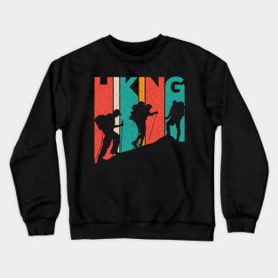 HIKING Vintage Mountain Design Crewneck Sweatshirt